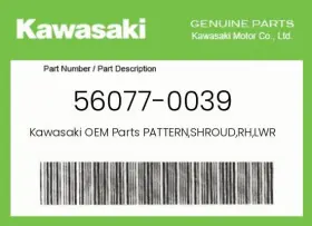 56077-0039 Kawasaki Genuine Pattern Shroud Rh Lwr -