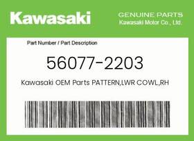 Kawasaki 56077-2203 Genuine Pattern Lwr Cowl. Rh -