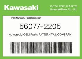 Kawasaki 56077-2205 Genuine Pattern Tail Cover Rh -