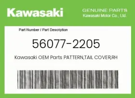56077-2205 Kawasaki Genuine Pattern Tail Cover Rh -