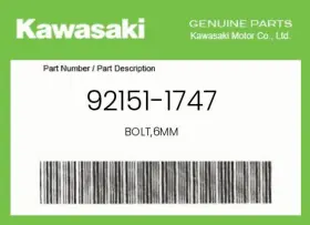 92151-1747 Kawasaki Genuine Bolt 6mm -
