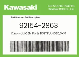 92154-2863 Kawasaki Genuine Bolt Flanged 6x10 -
