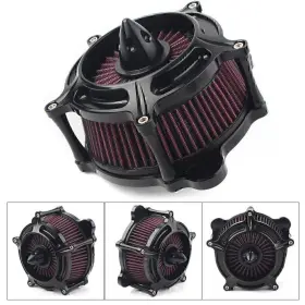 Kkkeeparts 212500310279 Turbine Air Cleaner Spike Intake Filter For Harley Softail 1993-15 Touring Dyna