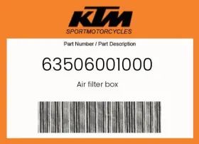63506001000 Ktm Genuine Air Filter Box -