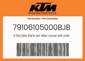 Ktm 79106105000bjb Genuine Air Filter Cover Left With Decal -