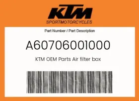 A60706001000 Ktm Genuine Air Filter Box -