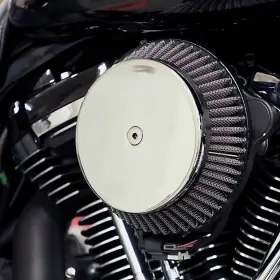 La-2392-02 La Choppers Plain Big-air Air Cleaner Chrome #la-2392-02 Harley Davidson