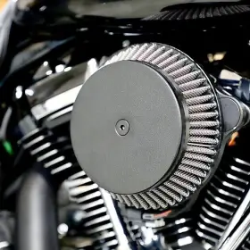 La-2392-03b La Choppers Plain Big-air Air Cleaner Textured Black Harley Davidson