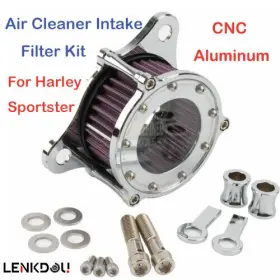 09-001-0001cr-dt Lenkdou For Harley Air Cleaner Intake Filter Kit Sportster Xl 883 1200 Iron 48 72 Custom
