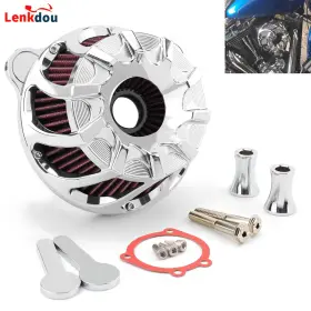 09009-0009cr-fma Lenkdou Drift Air Cleaner Intake Filter For Harley Touring 2000-2007 Dyna Softail 93-15