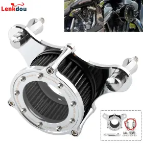 09009-0023cb-fma Lenkdou Mini Air Cleaner Intake Filter For Harley Twin Cam Evo Touring Flhr Softail Dyna
