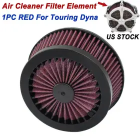Mp09-001-0005r-le Lenkdou Red Air Filter Cleaner Intake Element For Harley Sportster Touring Street Glide