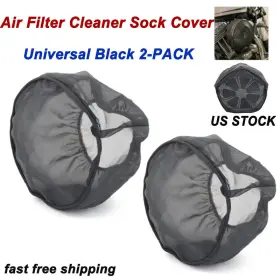 Mp09-001-0009-le Lenkdou 2x Dust Water Air Filter Cleaner Rain Sock Cover For Harley Softail Touring Dyna