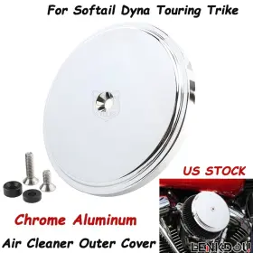 Mp09-004-0001cdtus Lenkdou Chrome Air Cleaner Outer Cover For Harley Touring Road Glide Trike Softail Dyna