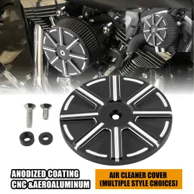 Mp09-004-0003bwlmt Lenkdou Alloy Stage 1 Air Cleaner Outer Cover For Harley Dyna Softail Touring Road Glide