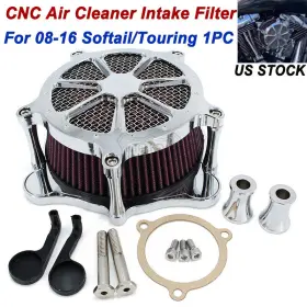 Mp09-008-0001cr-le Lenkdou Air Cleaner Intake Filter Kit For Harley 08-16 Touring Road King Street Glide