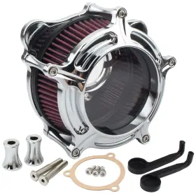 Mp09-008-0008crlmt Lenkdou Chrome Air Cleaner Intake Filters Kit For Harley Touring Road King Street Glide