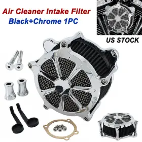 Mp09-009-0001cb-le Lenkdou Black Air Cleaner Intake Filter For Harley Touring Road King Glide Softail Dyna