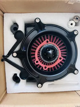 Mp09-009-0001cr Lenkdou Air Cleaner Intake Filter For Harley Dyna Softail Touring Road King Street Glide