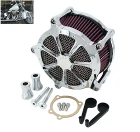 Mp09-009-0001crkl1 Lenkdou Air Cleaner Intake Filters Kit For Harley Touring Road Street Glide Softail Dyna