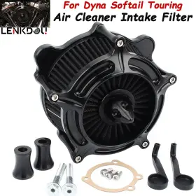 Mp09-009-0002bbdtus Lenkdou Black Air Filter Intake Cleaner Kit For Harley Twin Cam Touring Softail Dyna