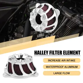Mp09-009-0009crl1 Lenkdou For Harley Air Cleaner Intake Filter System Dyna Softail 93-15 Touring Road King