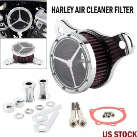 Mp09-009-0027crlmt Lenkdou For Harley Air Cleaner Intake Filter System Dyna Softail 93-15 Touring Road King