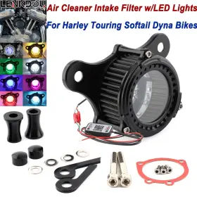 Mp09-009-0031bbl1 Lenkdou Cnc Air Cleaner Intake Filter Led Light For Harley Touring Electra Glide Softail