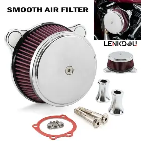 Mp09-009-0032crlmt Lenkdou For Harley Air Cleaner Intake Filter Kit Touring Street Road Glide Softail Dyna