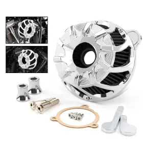 Mp09-010-0009cb-im Lenkdou Air Cleaner Intake Filter Kit M8 For Harley Touring Electa Road King Glide 17