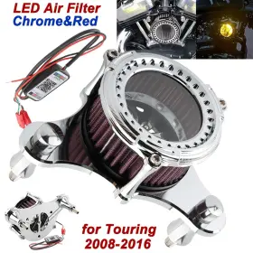 Mp09-leus008-0031c Lenkdou Led Air Cleaner Intake Filter For Harley Touring Road King Glide Softail Dyna
