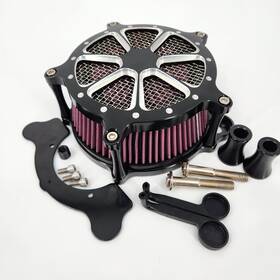 Lingdu 09001-0053 Motorcycle Air Cleaner Intake Filter Venturi Cut Filters Kit For Harley Dyna Fxr