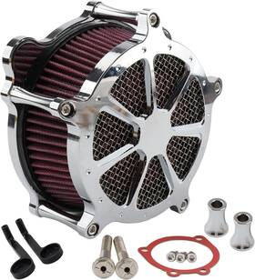 Lingdu 09001-0056 Air Cleaner Intake Filter System Kit Contrast Cut For Dyna Fxr 1993-2017 Softail