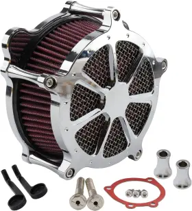 09001-0056 Lingdu Air Cleaner Intake Filter System Kit Contrast Cut For Dyna Fxr 1993-2017 Softail