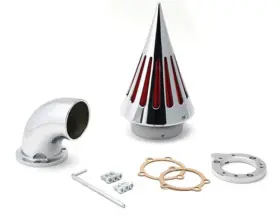 M533-b003-chrome Madhornets Spike Air Cleaner Intake Filter Chrome For S&s Carburetor Touring Softail Street