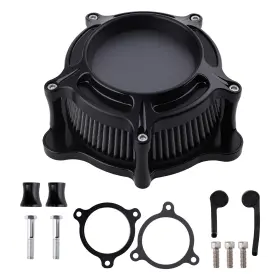 3kgfe4 Maxpeedingrods Black Air Filter Kit For Harley Softail Street Glide Road King Electra 2018-2023