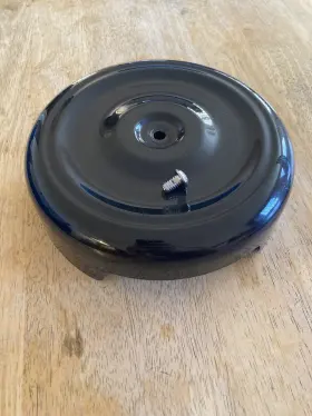 61300128 Mcs Harley Davaidson Bobber-style Black Round Air Cleaner Cover