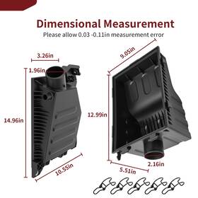 Moto1988 1240625 Airbox Filter Housing Air Cover Box For Polaris Ranger 900 Xp Crew Eps 2013-2019