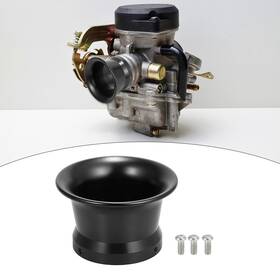 Motoforti 782685129497 Black 50mm Inner Dia Motorcycle Air Filter Intake Velocity Stack Aluminum Alloy