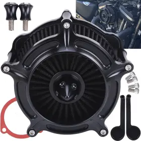 Drshl006oo7 Motor Dramas Black Turbine Spike Air Cleaner Intake Filter For Harley Iron 883 Sportster 1200