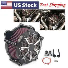 77us Motorshop 550728472097 Air Cleaner Intake Filter For Harley Touring Road King Softail Heritage Motor Us