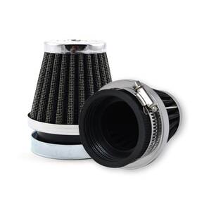 Muyi 2xsku20031 2pcs 2.13inches Motorcycle Air Filters Round 2.13 Inches Black Silver