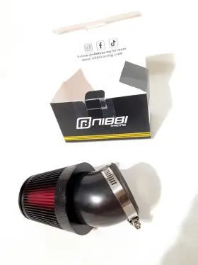 Cnckl-48-us Nibbi Motorcycle Air Filter Universal 48mm Black For Dirt Bike Scooter Moped Atv