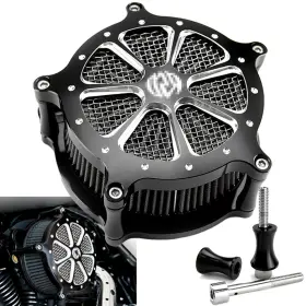 Acc-hloo6oo7-bu-a Oumurs Air Cleaner Intake Filter For Harley Touring Dyna Road King Street Glide Softail