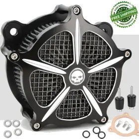 Dr-hl006016-bk-a Oumurs Air Filter Intake Cleaner Kits For Harley Road King Street Glide Trike 2008-2016