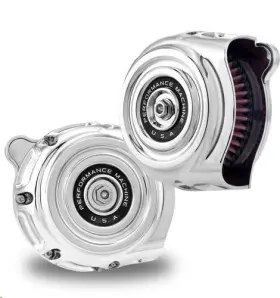 0206-2142-ch Performance Machine Vintage Air Cleaner - Chrome Motorcycle Street