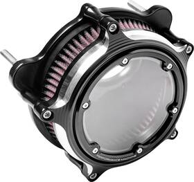 Performance Machine Pm 0206-2166-bm Vision Air Cleaner Kit - Contrast Cut