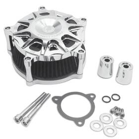Powerjames 501012 Chrome Air Filter Cleaner For Harley 2001-15 Softail Fl Fx 2004-2017 Dyna Fxdb