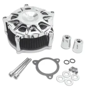 501012 Powerjames Chrome Air Filter Cleaner For Harley 2001-15 Softail Fl Fx 2004-2017 Dyna Fxdb