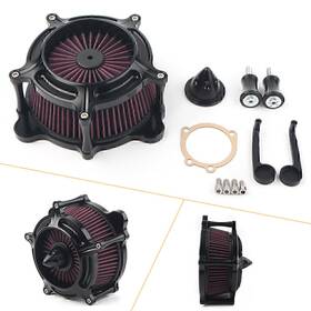 Purple 550729481838 Turbine Air Cleaner Spike Intake Filter For Harley Softail 1993-15 Touring Dyna